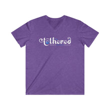 Load image into Gallery viewer, Tethered 2025 Fitted Logo V‑Neck Tee — Stylized Script Graphic T‑Shirt