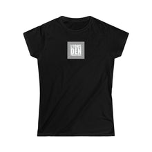 Load image into Gallery viewer, Lyons Den Productions "Gray" Logo Women's Softstyle Fitted Tee