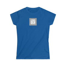 Load image into Gallery viewer, Lyons Den Productions "Gray" Logo Women's Softstyle Fitted Tee