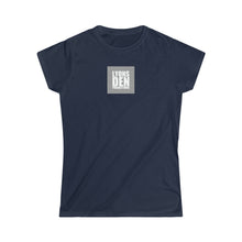 Load image into Gallery viewer, Lyons Den Productions "Gray" Logo Women's Softstyle Fitted Tee