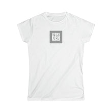 Load image into Gallery viewer, Lyons Den Productions "Gray" Logo Women's Softstyle Fitted Tee