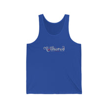 Load image into Gallery viewer, Tethered "White" Logo Unisex Jersey Tank
