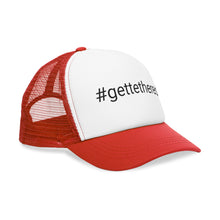 Load image into Gallery viewer, #gettethered Hashtag in Black Mesh Cap
