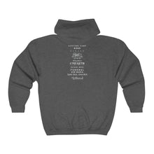Load image into Gallery viewer, 20th Anniversary LDP Filmography Unisex Heavy Blend™ Full Zip Hooded Sweatshirt