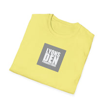 Load image into Gallery viewer, Lyons Den Productions "Gray" Logo Men's Fitted Short Sleeve Tee