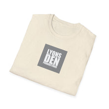 Load image into Gallery viewer, Lyons Den Productions "Gray" Logo Men's Fitted Short Sleeve Tee