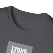 Load image into Gallery viewer, Lyons Den Productions "Gray" Logo Men's Fitted Short Sleeve Tee