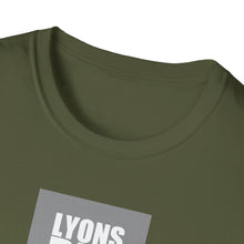 Load image into Gallery viewer, Lyons Den Productions "Gray" Logo Men's Fitted Short Sleeve Tee
