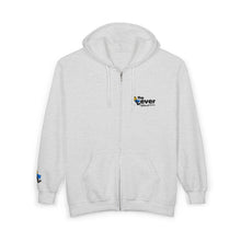 Load image into Gallery viewer, "The Lever" Zip Hoodie with Embroidered Chest & Sleeve Design