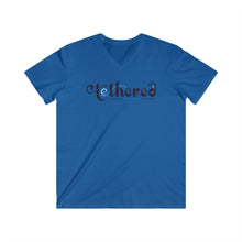 Load image into Gallery viewer, Tethered 2025 Fitted V-Neck T-Shirt – Stylized Script Logo Tee