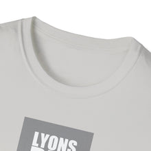Load image into Gallery viewer, Lyons Den Productions "Gray" Logo Men's Fitted Short Sleeve Tee