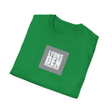 Load image into Gallery viewer, Lyons Den Productions "Gray" Logo Men's Fitted Short Sleeve Tee