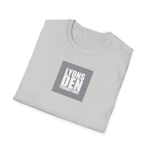Load image into Gallery viewer, Lyons Den Productions "Gray" Logo Men's Fitted Short Sleeve Tee