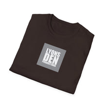 Load image into Gallery viewer, Lyons Den Productions "Gray" Logo Men's Fitted Short Sleeve Tee