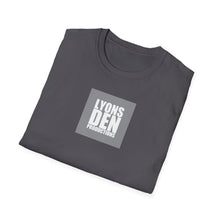Load image into Gallery viewer, Lyons Den Productions "Gray" Logo Men's Fitted Short Sleeve Tee
