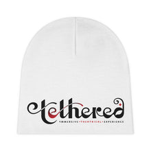 Load image into Gallery viewer, Tethered "Black " Logo Baby Beanie (AOP)