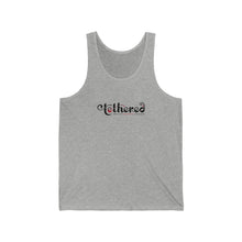 Load image into Gallery viewer, Tethered "Black" Logo Unisex Jersey Tank