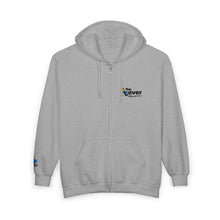 Load image into Gallery viewer, "The Lever" Zip Hoodie with Embroidered Chest & Sleeve Design