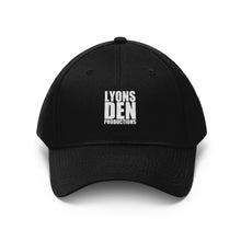 Load image into Gallery viewer, Lyons Den Productions White Logo Unisex Twill Hat