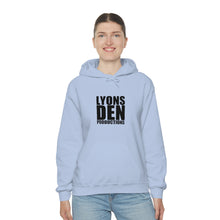 Load image into Gallery viewer, Lyons Den Productions Black Logo Unisex Heavy Blend™ Hooded Sweatshirt