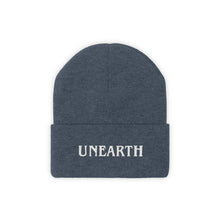Load image into Gallery viewer, Unearth White Logo Knit Beanie