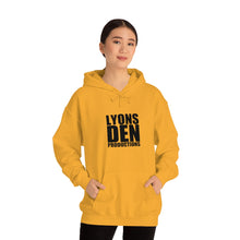 Load image into Gallery viewer, Lyons Den Productions Black Logo Unisex Heavy Blend™ Hooded Sweatshirt