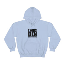 Load image into Gallery viewer, Lyons Den Productions Black Logo Unisex Heavy Blend™ Hooded Sweatshirt