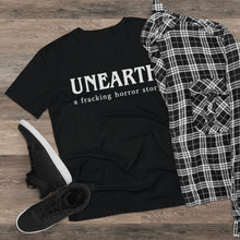 Load image into Gallery viewer, Unearth White Logo Men's Lightweight V-Neck Semi-Fitted Tee