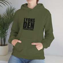 Load image into Gallery viewer, Lyons Den Productions Black Logo Unisex Heavy Blend™ Hooded Sweatshirt