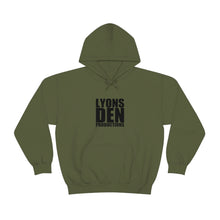 Load image into Gallery viewer, Lyons Den Productions Black Logo Unisex Heavy Blend™ Hooded Sweatshirt