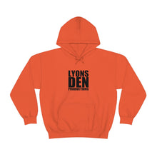 Load image into Gallery viewer, Lyons Den Productions Black Logo Unisex Heavy Blend™ Hooded Sweatshirt