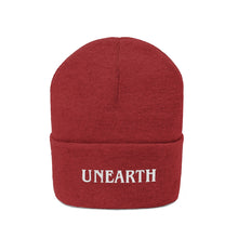 Load image into Gallery viewer, Unearth White Logo Knit Beanie