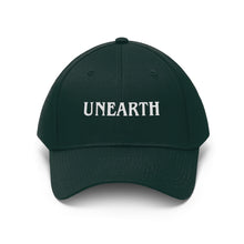 Load image into Gallery viewer, Unearth White Logo Unisex Twill Hat