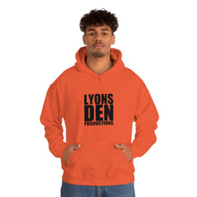 Load image into Gallery viewer, Lyons Den Productions Black Logo Unisex Heavy Blend™ Hooded Sweatshirt