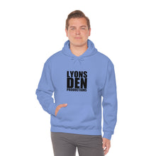 Load image into Gallery viewer, Lyons Den Productions Black Logo Unisex Heavy Blend™ Hooded Sweatshirt