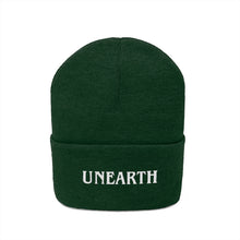 Load image into Gallery viewer, Unearth White Logo Knit Beanie
