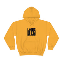 Load image into Gallery viewer, Lyons Den Productions Black Logo Unisex Heavy Blend™ Hooded Sweatshirt