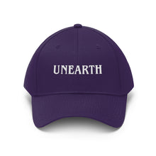 Load image into Gallery viewer, Unearth White Logo Unisex Twill Hat