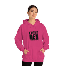 Load image into Gallery viewer, Lyons Den Productions Black Logo Unisex Heavy Blend™ Hooded Sweatshirt