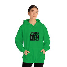 Load image into Gallery viewer, Lyons Den Productions Black Logo Unisex Heavy Blend™ Hooded Sweatshirt