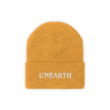 Load image into Gallery viewer, Unearth White Logo Knit Beanie