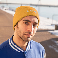 Load image into Gallery viewer, Unearth White Logo Knit Beanie