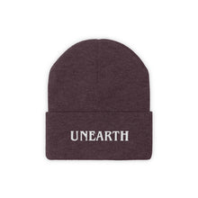 Load image into Gallery viewer, Unearth White Logo Knit Beanie