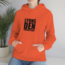 Load image into Gallery viewer, Lyons Den Productions Black Logo Unisex Heavy Blend™ Hooded Sweatshirt