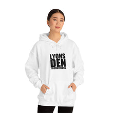Load image into Gallery viewer, Lyons Den Productions Black Logo Unisex Heavy Blend™ Hooded Sweatshirt