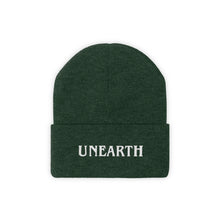Load image into Gallery viewer, Unearth White Logo Knit Beanie