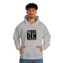 Load image into Gallery viewer, Lyons Den Productions Black Logo Unisex Heavy Blend™ Hooded Sweatshirt