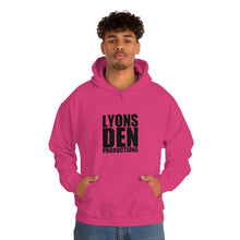 Load image into Gallery viewer, Lyons Den Productions Black Logo Unisex Heavy Blend™ Hooded Sweatshirt