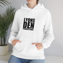 Load image into Gallery viewer, Lyons Den Productions Black Logo Unisex Heavy Blend™ Hooded Sweatshirt