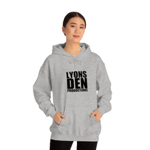 Load image into Gallery viewer, Lyons Den Productions Black Logo Unisex Heavy Blend™ Hooded Sweatshirt